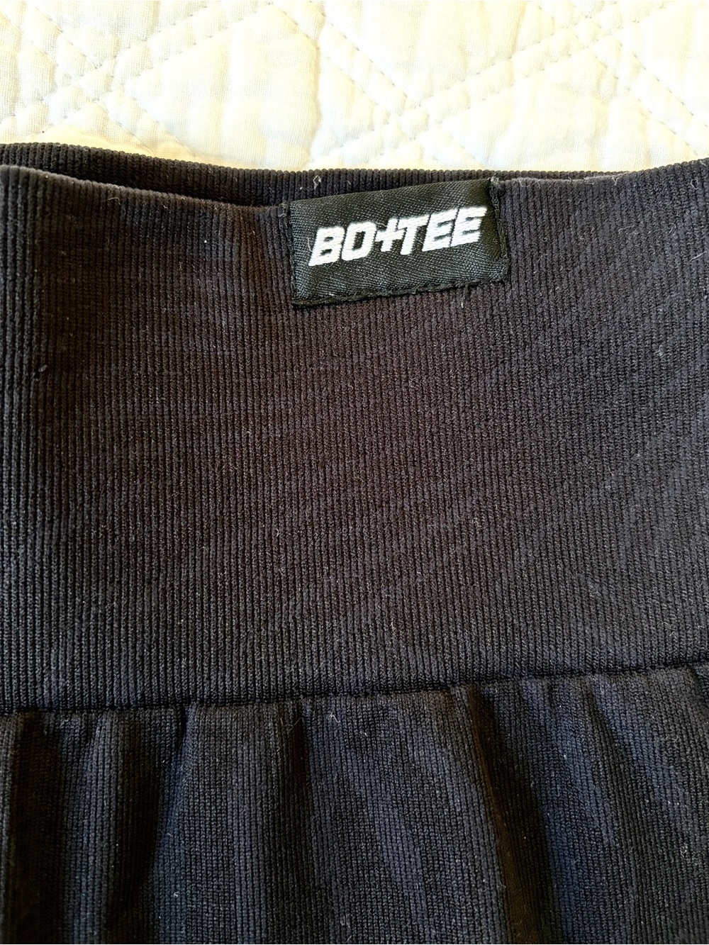 BO + TEE Women's Black Patterned Leggings - Lightweight Performance